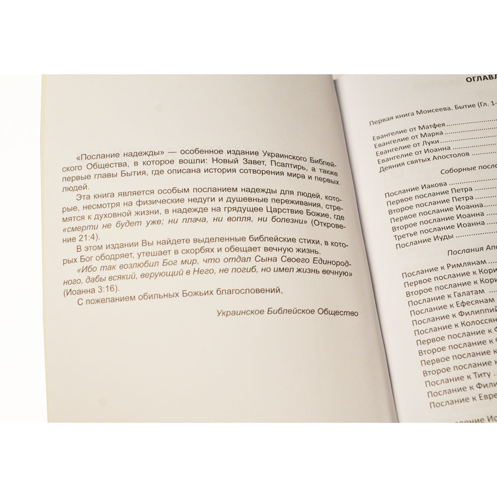 Послание надежды. Новый Завет и Псалтирь (арт. 4102) (на русском языке)