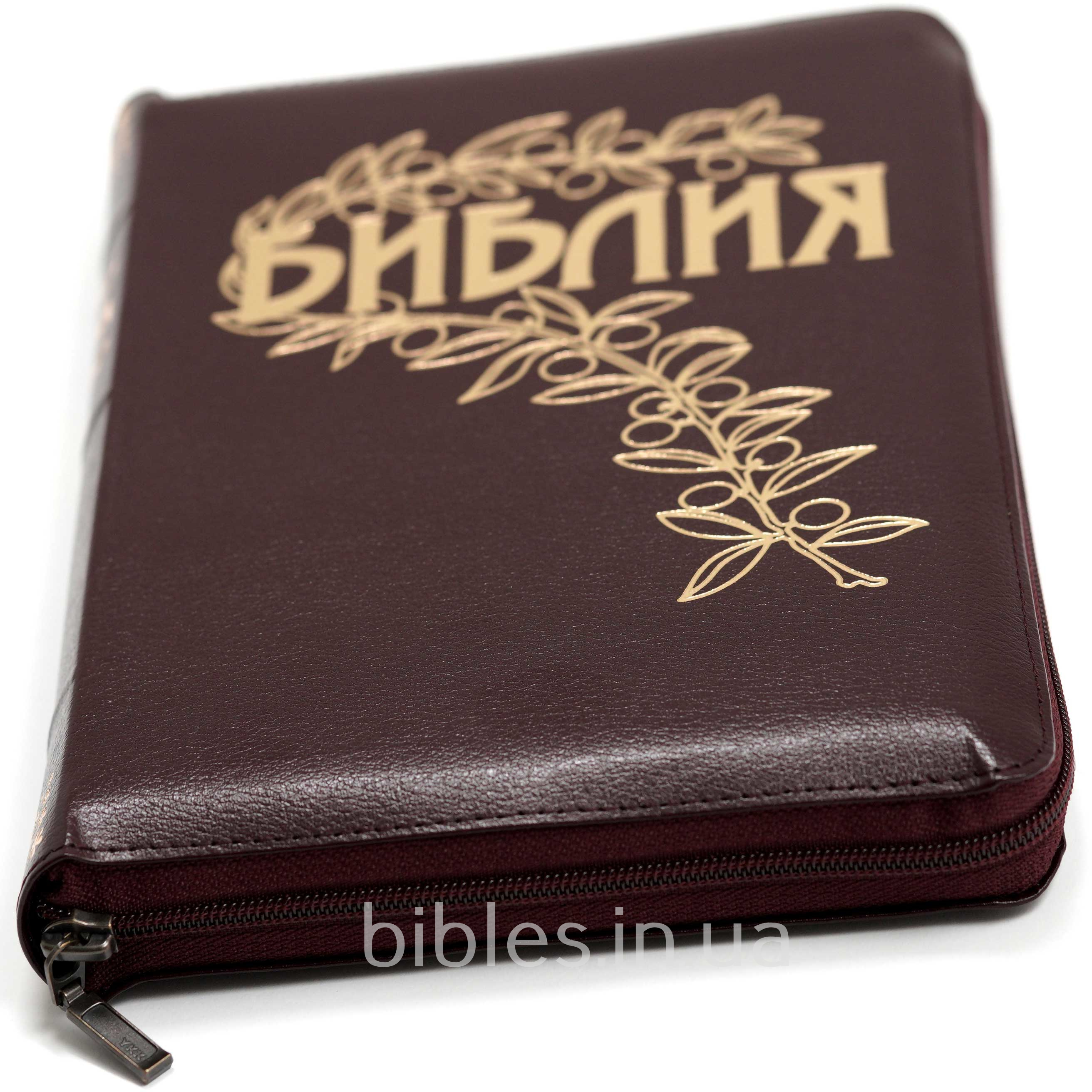 Библия Геце 11673_2, кожаная, бордо (современная орфография)
