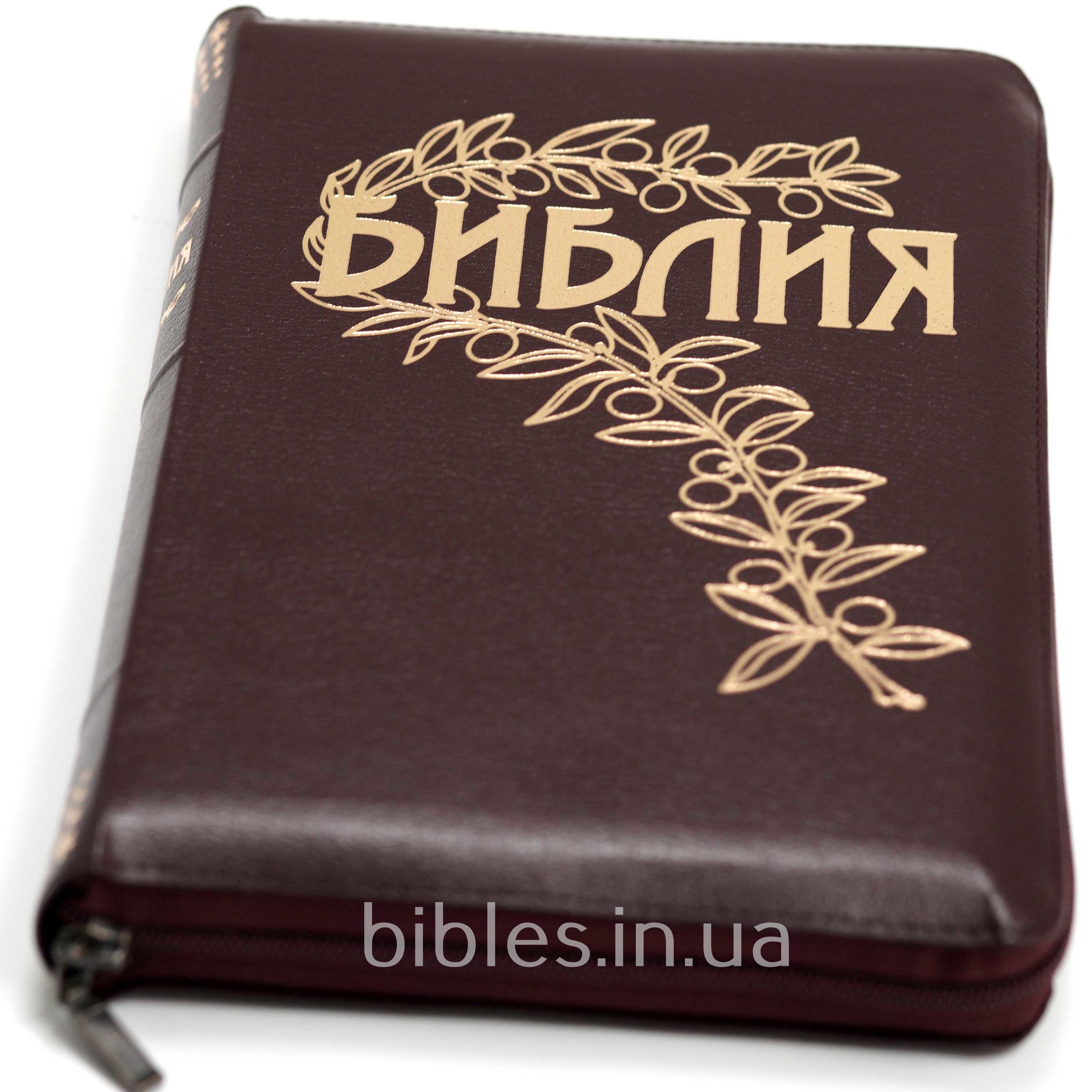 Библия Геце 11673_2, кожаная, бордо (современная орфография)